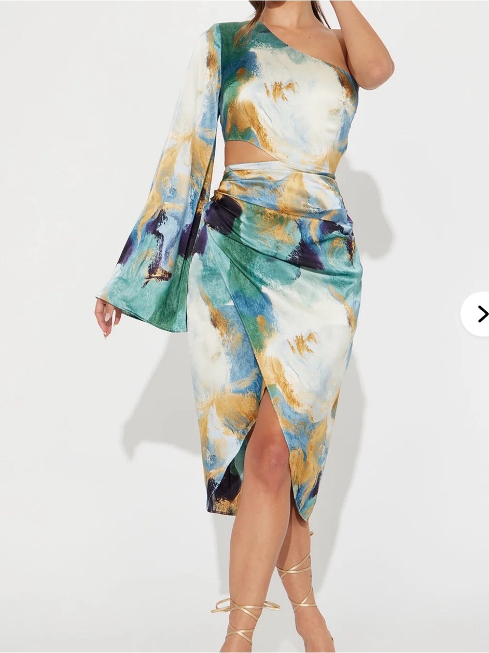 Fashion nova size XL Gossip Gil satin midi dress